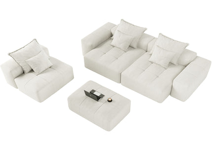 Modern Oversized Diy Combination Modular Sectional Sofa With Pillows