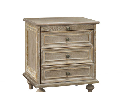 Farmhouse Nightstand With 4 Drawers