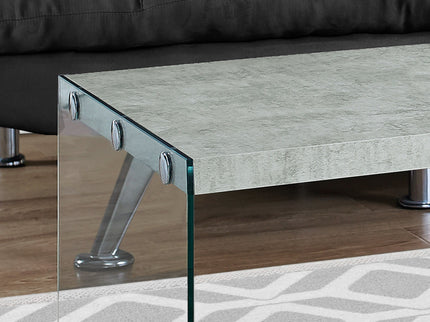 Coffee Table Rectangular For Living Room Clear Tempered Glass