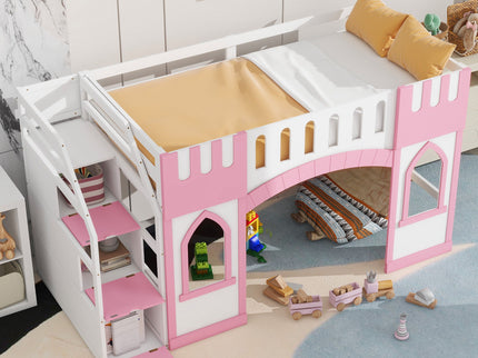Loft Bed With Storage Staircase And Windows
