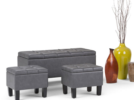 Dover - 3 Piece Storage Ottoman Contemporary Design