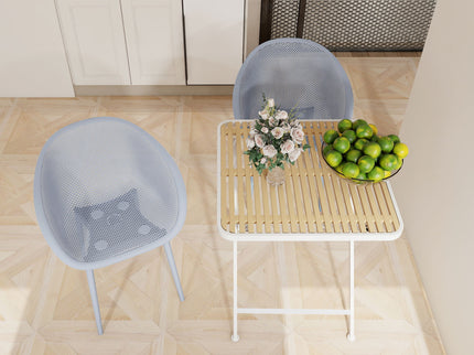 2 Piece Durable Single Chair With Hollow Out Design