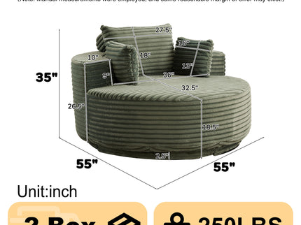 Swivel Chair With 360° Rotation For Living Room