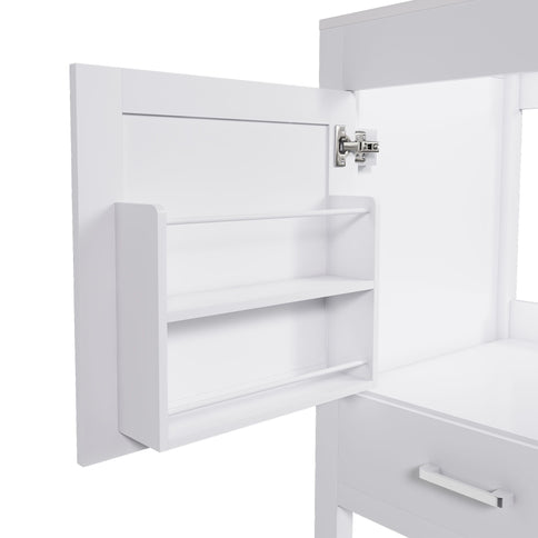 42" Bathroom Vanity Base With Doors And Drawer - White