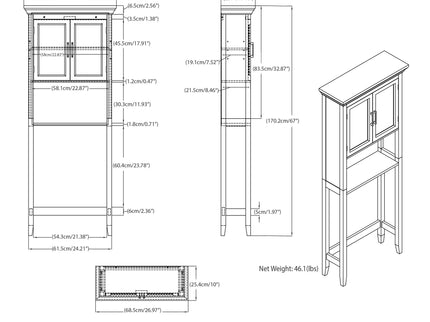 Avington - Space Saver Cabinet - Pure White