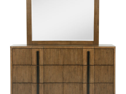 Moraga - 6 Drawer Dresser With Mirror - Ash Brown