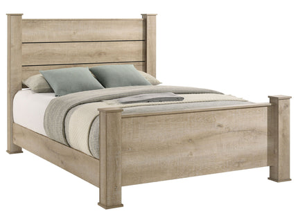 Sansome - Queen Panel Bed - Oak