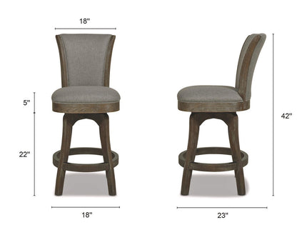 Henry - Armless Swivel Counter Height Bar Stool