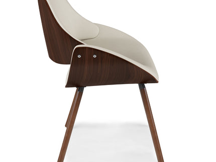 Malden - Bentwood Upholstered Dining Chair With Wood Back