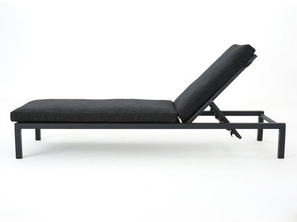 Modern Chaise Lounge With Wate Resistant Fabric Cushions