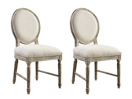 Upholstered Dining Chairs (Set of 2) - Brown