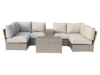 Dark Gray / 2 Pc. U-Shaped Sectional, Coffee Table