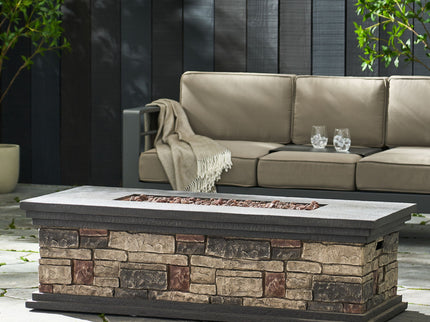 Fire Pit With Lightweight Concrete And Steel Frame