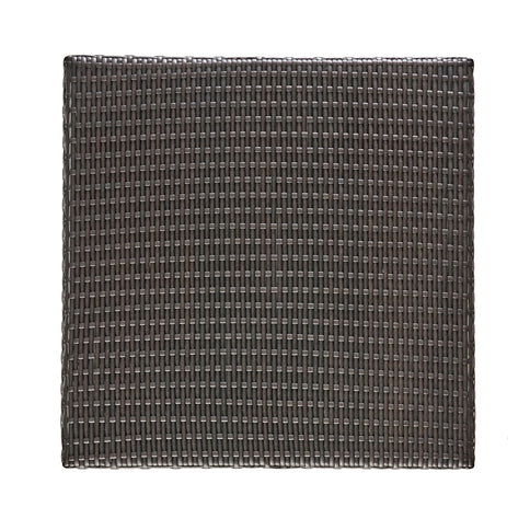 Outdoor Square Rattan Bar Table With Iron Frame - Multi Brown