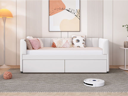 Upholstered Daybed With Ergonomic Design Backrest