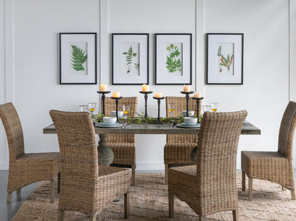 Botanical And Fern Wall Art, Wall Decor For Living Room Dining Room Entryway (Set of 4) - White / Black