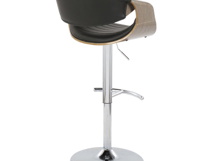 Symphony - Mid Century Modern Adjustable Barstool With Swivel & Rounded T Footrest (Set of 2)