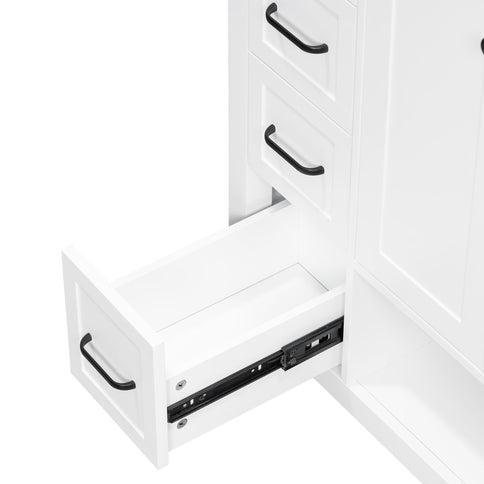 Bathroom Vanity With Sink Top, Bathroom Vanity Cabinet With 2 Doors And 2 Drawers, Open Shelf