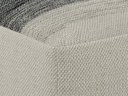 Sabella - Square Woven Outdoor / Indoor Pouf - Gray / White