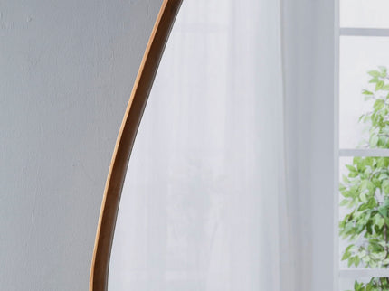 Irrgeular Mirror With Frame, Wall Mirror For Living Room Bathroom Entryway - Brown