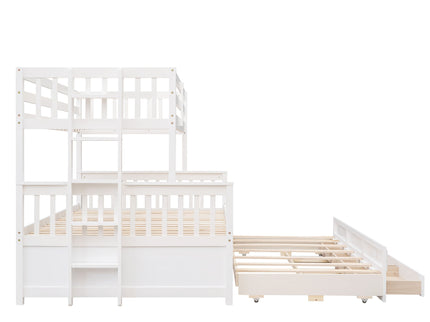 Bunk Bed With Twin Size Trundle And Drawers