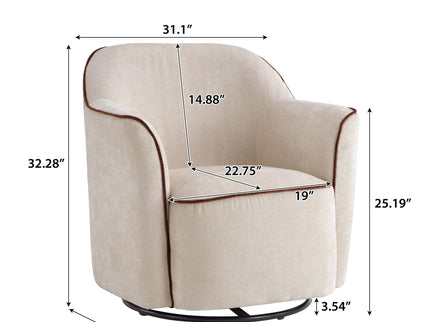 360° Swivel Accent Chair With Flared Arms
