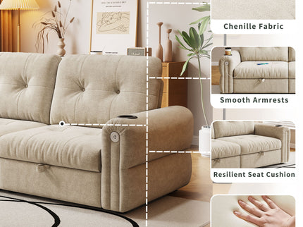 Cloud Like Convertible Sofa Bed With For Living Room