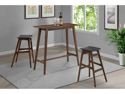 Rectangular Bar Table With Tapered Legs - Walnut