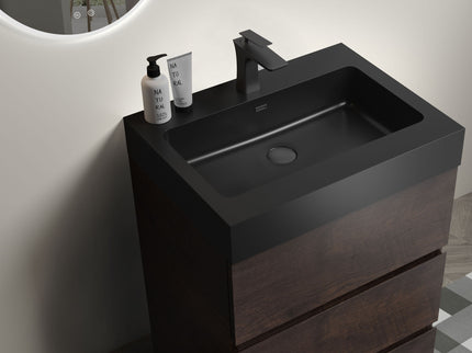 Alice - Bathroom Vanity With Large Storage Freestanding Bathroom Vanity, Sink For Modern Bathroom, One-Piece Sink Basin Without Drain And Faucet