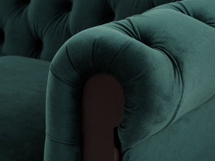 Chesterfield Loveseat Sofa, 2 Person Rolled Arm Upholstered Couch