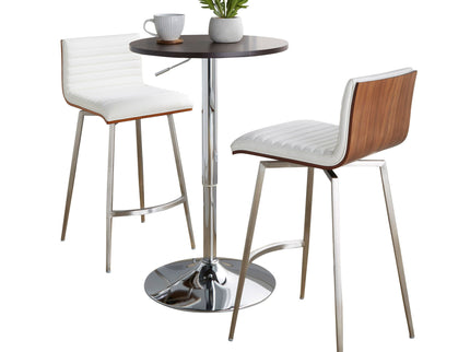 Mason - 3 Piece Swivel Mid Century Modern Counter Height Dining Set With Adjustable Table
