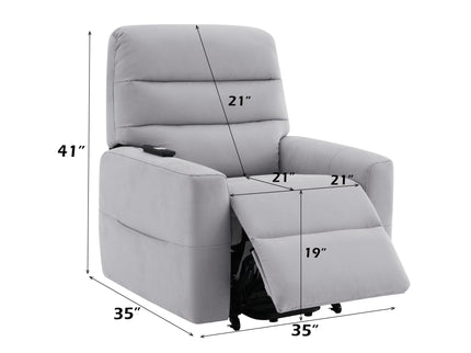 Freddie - Power Motion Recliner With Lift - Gray