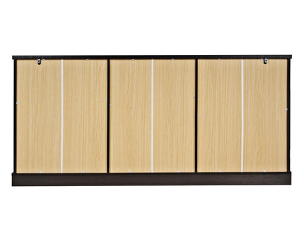 Modern Arched Glass Sideboard With 6 Doors, Buffet Cabinet With Storage And Adjustable Shelves