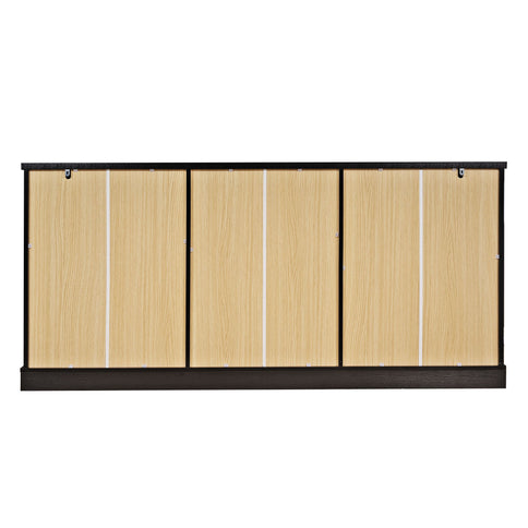 Modern Arched Glass Sideboard With 6 Doors, Buffet Cabinet With Storage And Adjustable Shelves