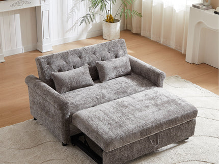 Loveseat Sofa Bed, Pull - Out Couch Sleeper & 2 Pillows