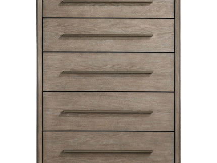 Prescott - 5 Drawer Bedroom Chest With Mitered Trim - Taupe