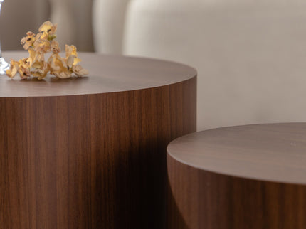 Modern Round Nesting Coffee Table (Set of 2)