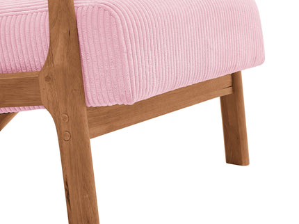 Upholstered Armchair With Back Support Pillow