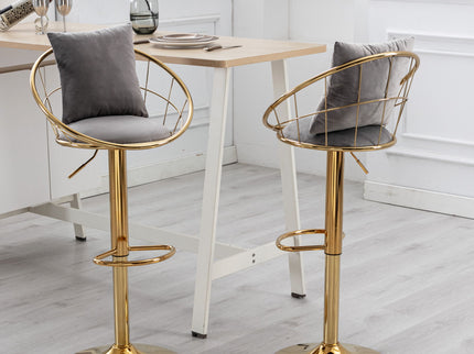 Unique Design Bar Chair, 360 Degree Rotation, Adjustable Height, Suitable For Dining Room And Bar