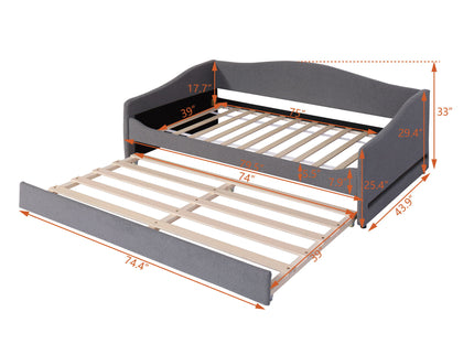 Design Upholstered Daybed With Light And Trundle