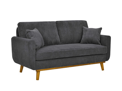 Upholstered Loveseat With Arms And Pillows