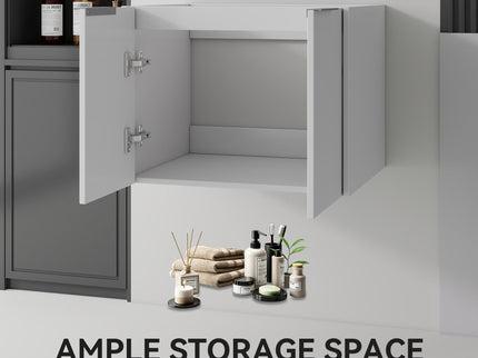 Floating Bathroom Vanity Cabinet With Soft Close Double Doors, Spacious Interior Storage, Wall Mounted, Cabinet Only