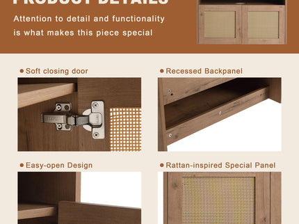 Bathroom Vanity With Art Sink, 2 Soft Close Doors, Float Mounting Design