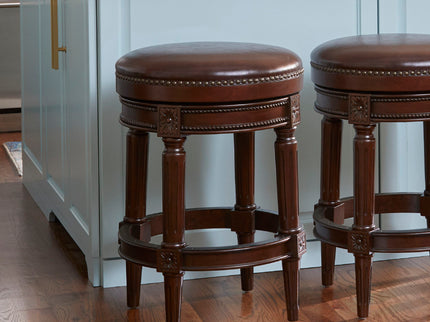 Rustic Elegance Backless Swivel Stool