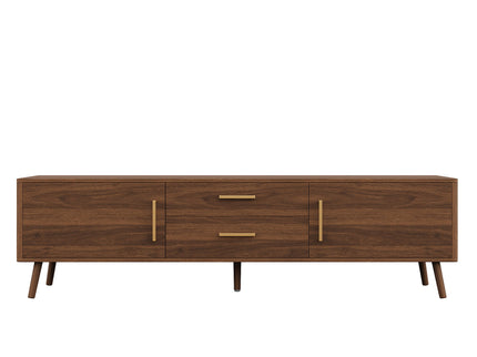 70" TV Stand With Storage Drawers And Cabinets For TVs Up To 80" - Walnut