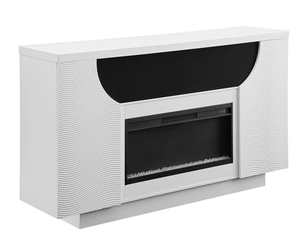 Aurora - Fireplace TV Lift With Adjustable Temperature And LED Colors - White