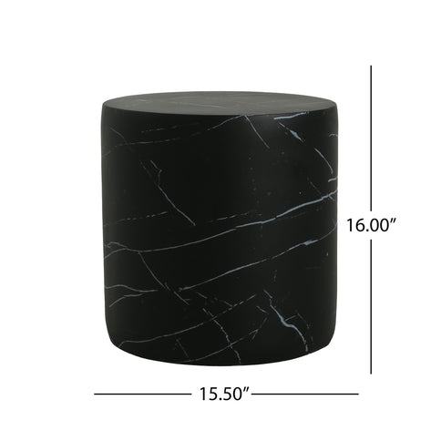 Cylindrical Design, Outdoor Lightweight Concrete Side Table