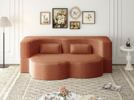 Convertible Foam-Filled Sleeper Sofa Bed With 2 Pillows