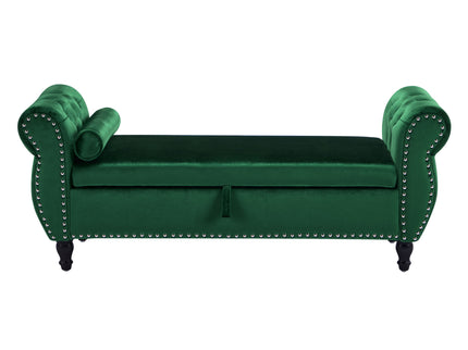 Luxurious Multifunctional Storage Ottoman Bench With Pillow