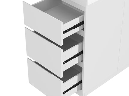Pantry Cabinet With Hydraulic Flip Top And USB Charging Port